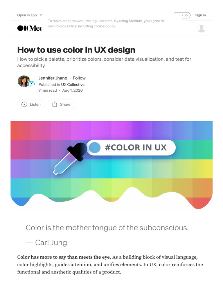 How To Use Color in UX Design. Covers How To Pick A Palette - by ...