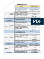 Calendarizacion - 2023 Don Bosco