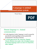 3human Vs Animal Communication System