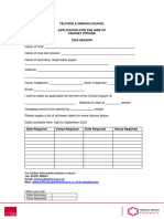 Cricket Application Form 2024