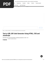 Text or URL QR Code Generator Using HTML, CSS and JavaScript - SourceCodester