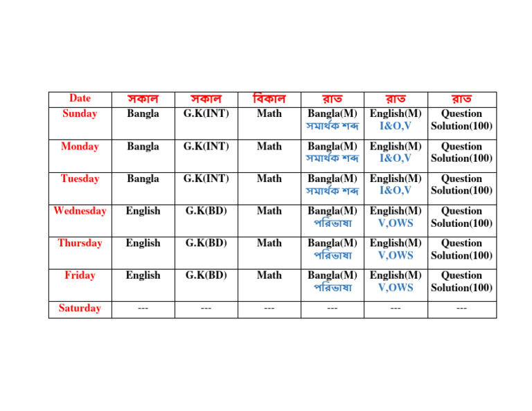 Routine | PDF