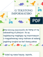 Lesson 1 Tekstong Impormatibo