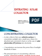 Concentrating Solar Collector: Nimisha Lonees K Non-Conventional Energy 2018-2019