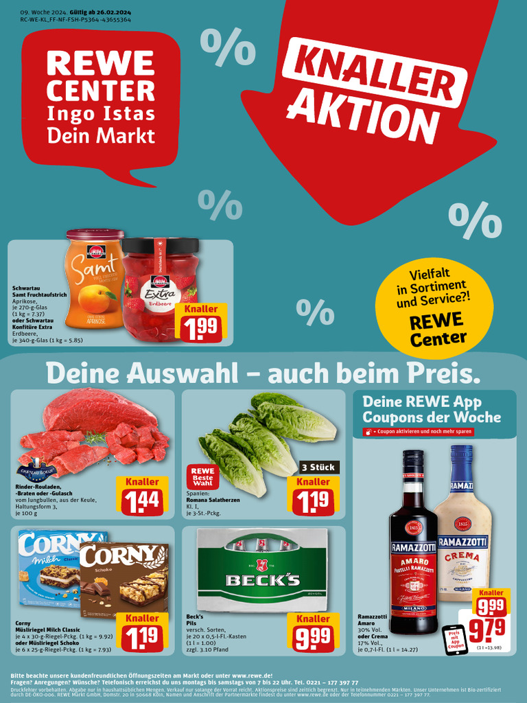 REWE Center Istas Rodenkirchen Handzettel KW09 2024 | PDF