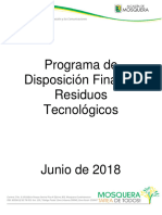 Programa de Disposicion Final de Residuos Tecnologicos