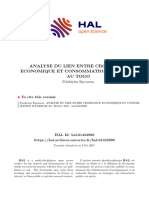 Analyse Des Liens Entre Croissance Economique Et Consommation Energie