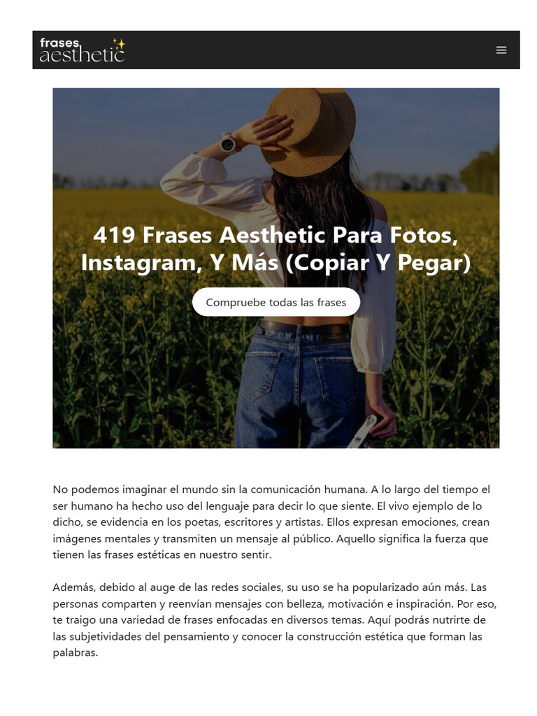 Frases Aesthetic - Frases Aesthetic para Instagram | PDF | Amor | Belleza, image size:768x1024