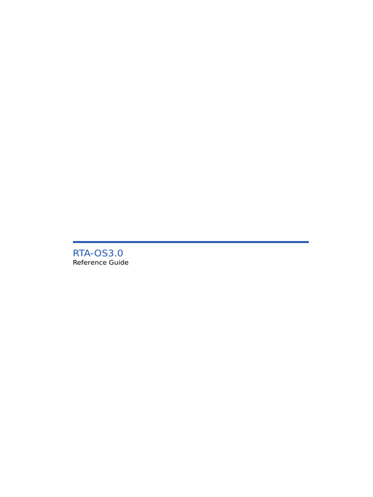 RTA-OS3.0 Reference Guide | PDF | Operating System | Microsoft Windows