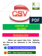 Chapter 06 CSV Files