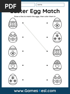 Easter Egg Matching Worksheet