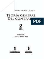 Teoría General Del Contrato (Tomo 2) - Rodolfo Sacco y Giorgio de Nova (2021, Legales Grupo Editorial)