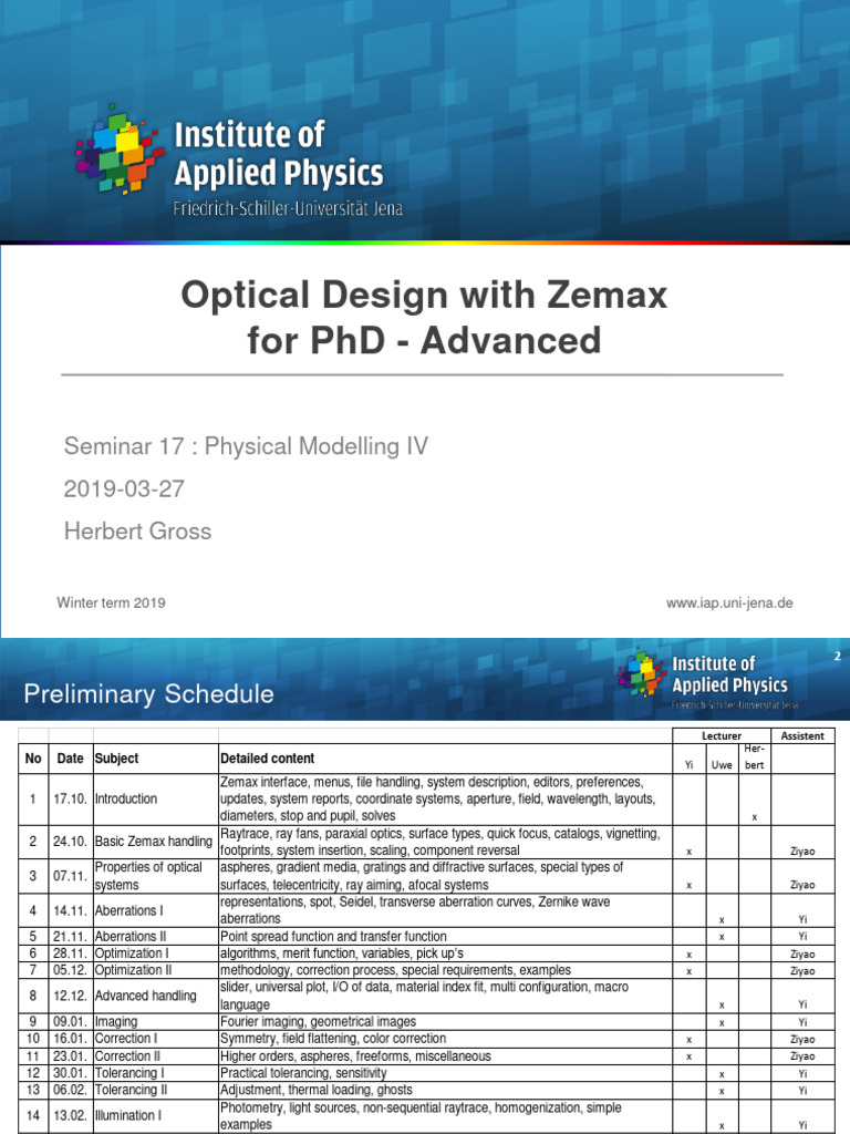 Dokumen Tips Optical Design With Zemax For PHD Advanced Optical Design With Zemax For PHD
