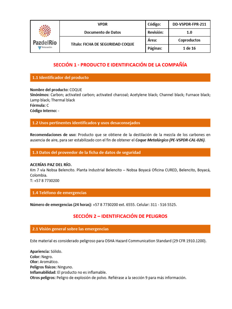 HS Apdr 211 - Coque | PDF | Combustión | Química