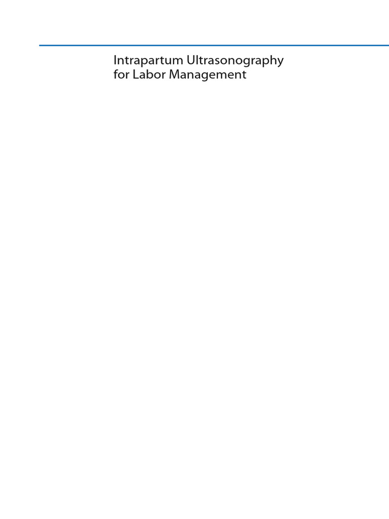 Intrapartum Ultrasonography For Labor Management | PDF | Medical ...