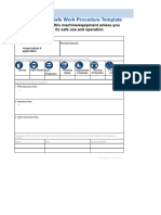 Safe Work Procedure Template: Have Been Trained in Its Safe Use and Operation
