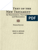 The Text of The New Testament Its Transmission, Corruption, and Restoration (Bruce M. Metzger, Bart D. Ehrman)