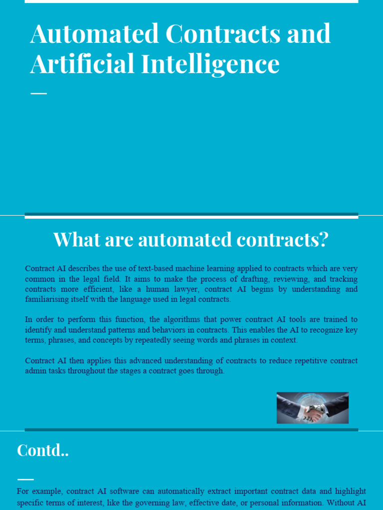 Automated contracts and artificial intelligence pdf artificial
