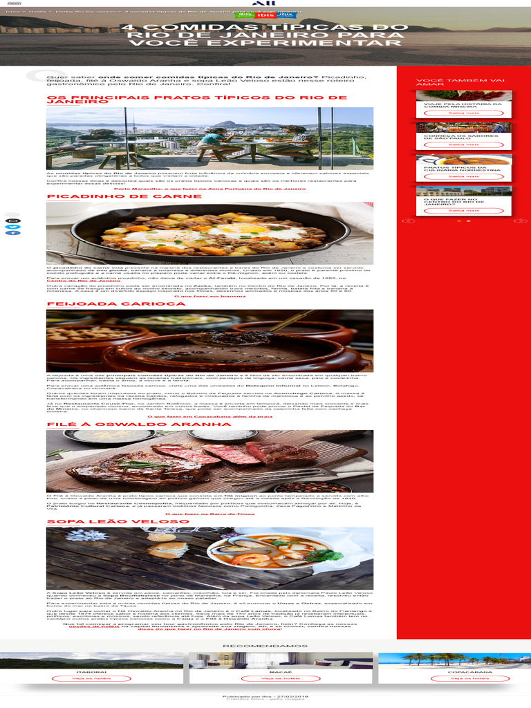Comidas Típicas Do Rio de Janeiro Principais Pratos Típicos Da Cidade ...