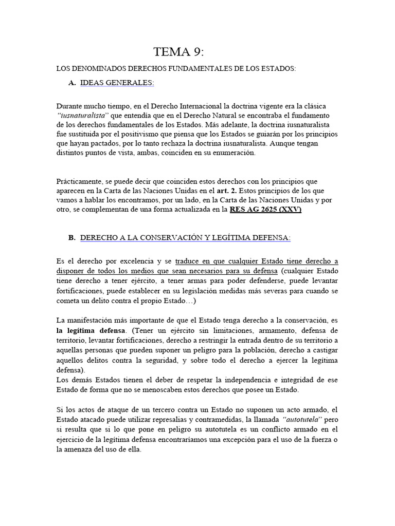 Derechos Fundamentales de los Estados | PDF | Estado (política ...