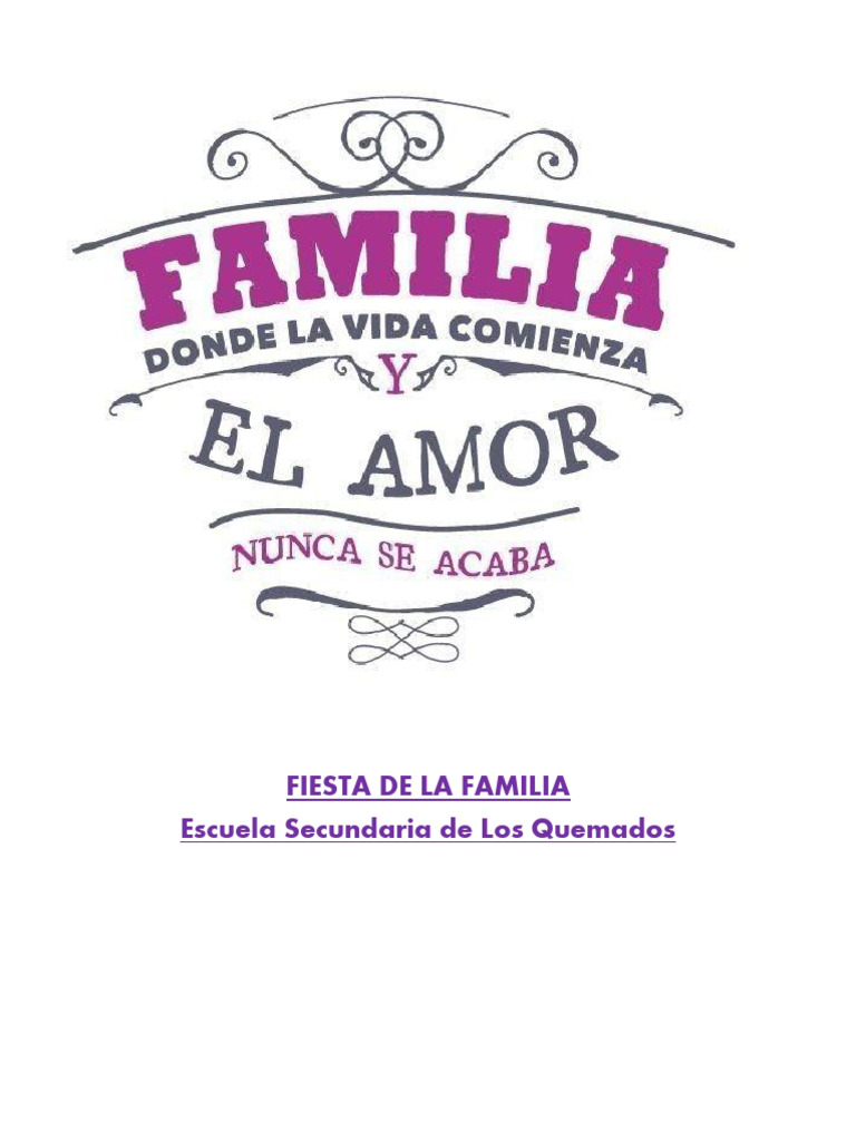 Celebración del Día de la Familia | PDF | Amor | Canciones