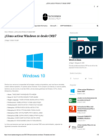 ¿Cómo Activar Windows 10 Desde CMD