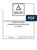 Protocolo de Seguridad en Uso de Elementos de Proteccion Personal Mejoramiento Multicancha Barrio Tierra de Tu Corazón