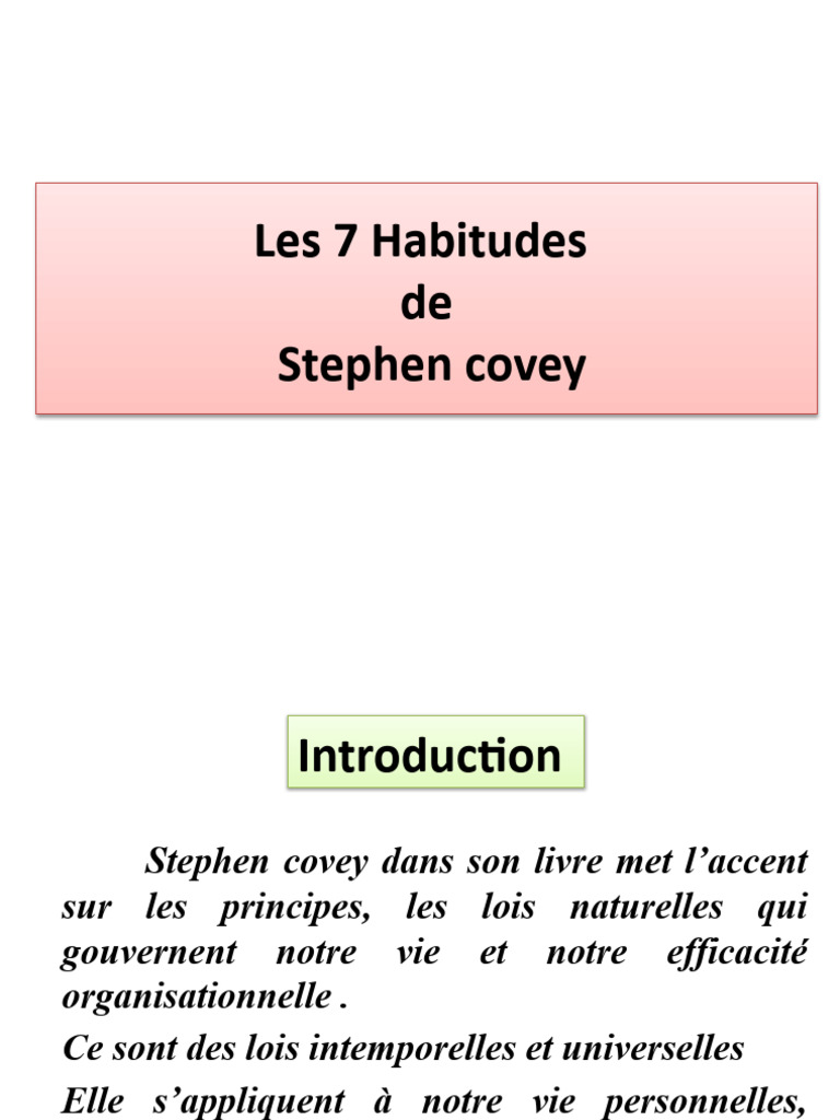 12 Les 7 Habitudes de Stephen Covey PDF