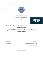 Efectos de La Desnutrición Calórico-Proteica Temprana en El Estado Nutricional