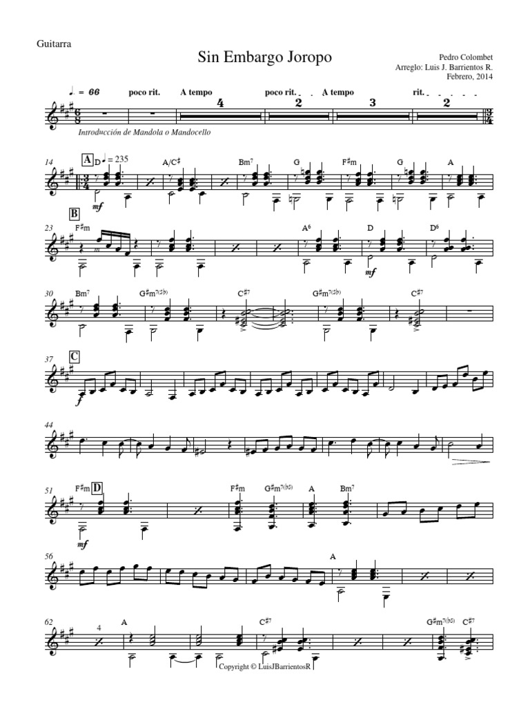 Sin Embargo Joropo (1) Guitarra | PDF