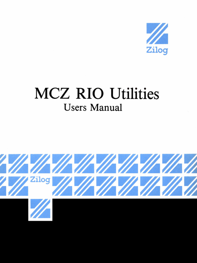 Zilog MCZ RIO Utilities Users Manual PDF