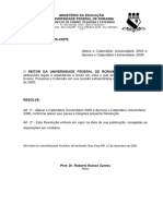 Resolucao 017 05 Altera o Calendario Univ 2005 e Aprov Calendario Universitario 2006