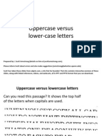 Uppercase Versus Lower-Case Letters