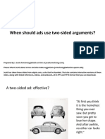 When Should Ads Use Two-Sided Arguments