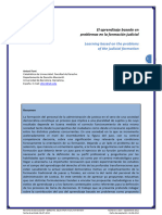 El Aprendizaje Basado en Problemas en La Formación Judicial: Learning Based On The Problems of The Judicial Formation