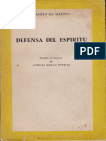 Defensa Del Espíritu - Ramiro de Maeztu (V)