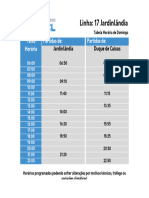 Linha: 17 Jardinlândia: Faixa Partidas De: Partidas De: Horária