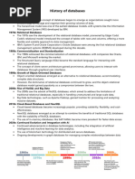 History of Databases