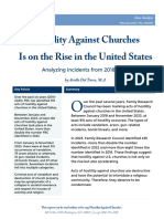 Hostility Against Churches Is On The Rise in The United States