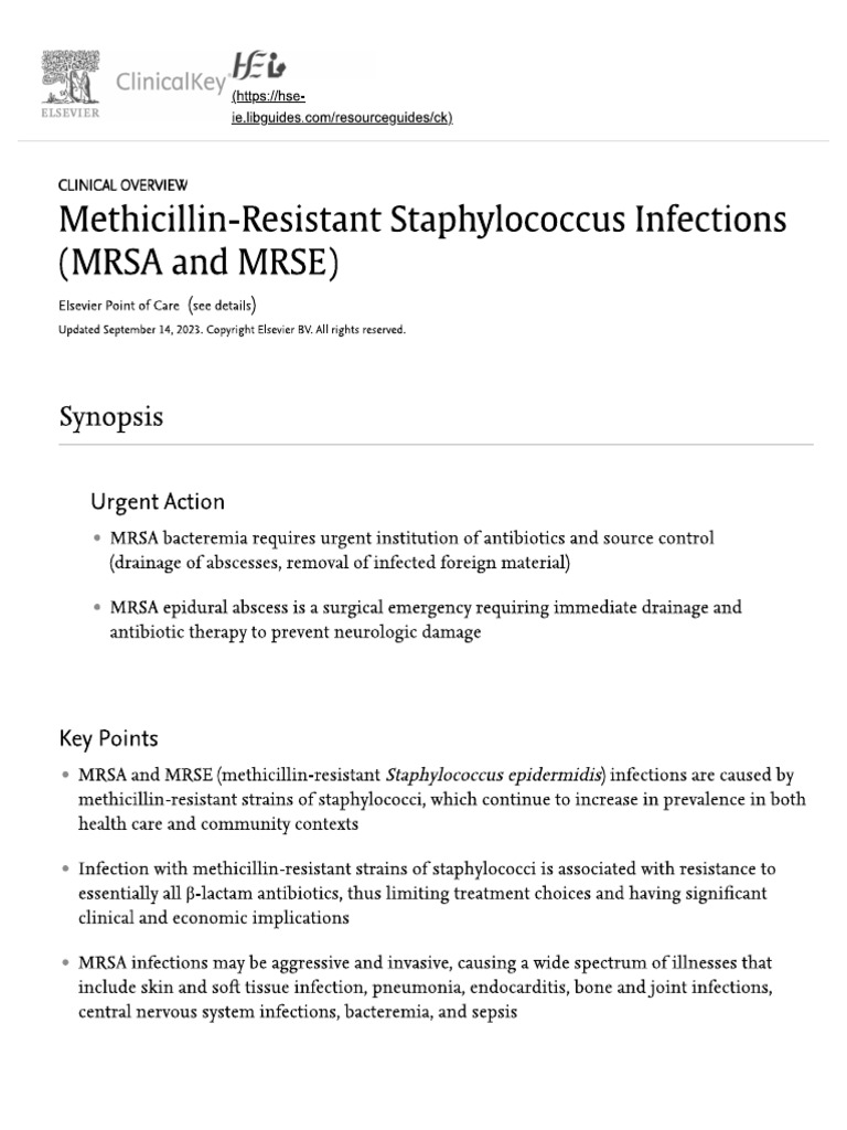 MRSA and MRSE | PDF