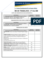 Cronograma de Trabalhos 6°bm