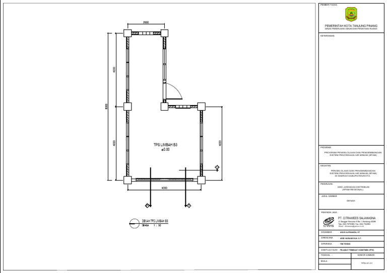 Denah TPS Limbah B3 Tanjung Pinang | PDF