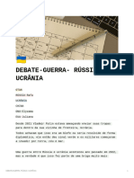 Debate-Guerra - Rússia X Ucrânia - 1