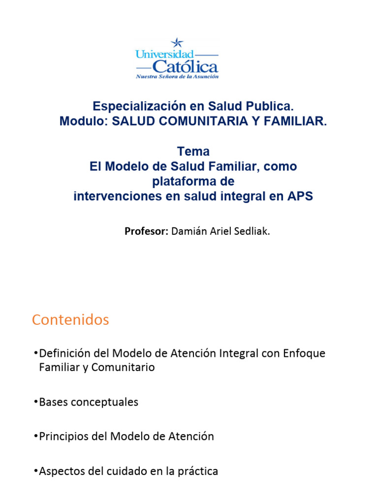Modelo de Salud Familiar en APS | PDF