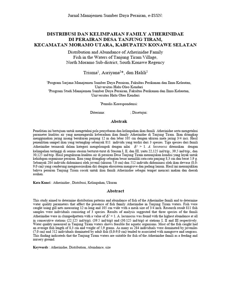 Jurnal Trisma I1a118031 | PDF