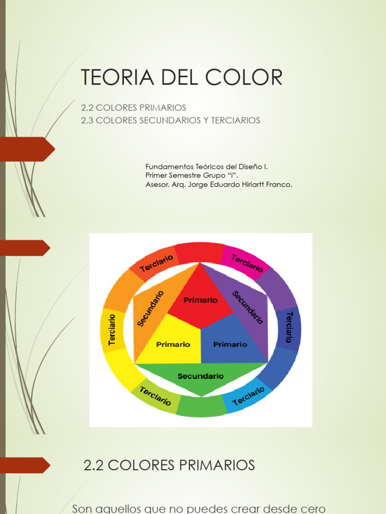 Teoría de Colores: Primarios, Secundarios y Terciarios | PDF | Color ...
