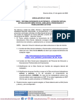 Circular Dpa #35/20 Sieel Actualización Obra Social Jubilados, Pensionados y Trabajadores Activos