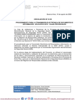 Circular Dpa #31/20 Procedimiento para La Transmisión Electrónica de Documentos e Información - Aplicativo Sito - Cajas Provinciales