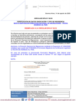 Circular Dpa #32/20 Verificación de Datos Radicación y Tipo de Residencia