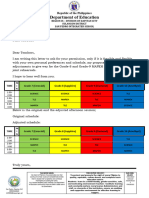 Schedule Adjustment Letter